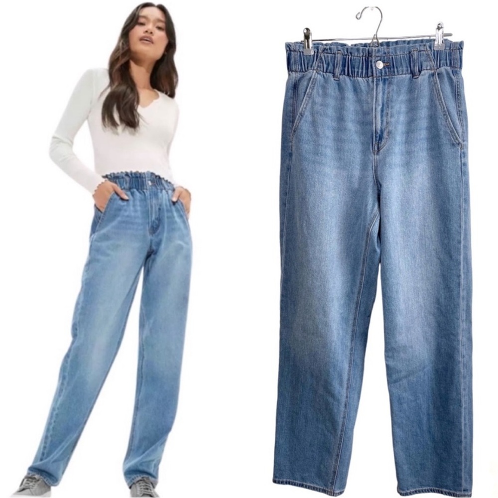 Women’s American Eagle Baggy Jean size 10 Blue Street NO. 3685 - Picture 6 of 12